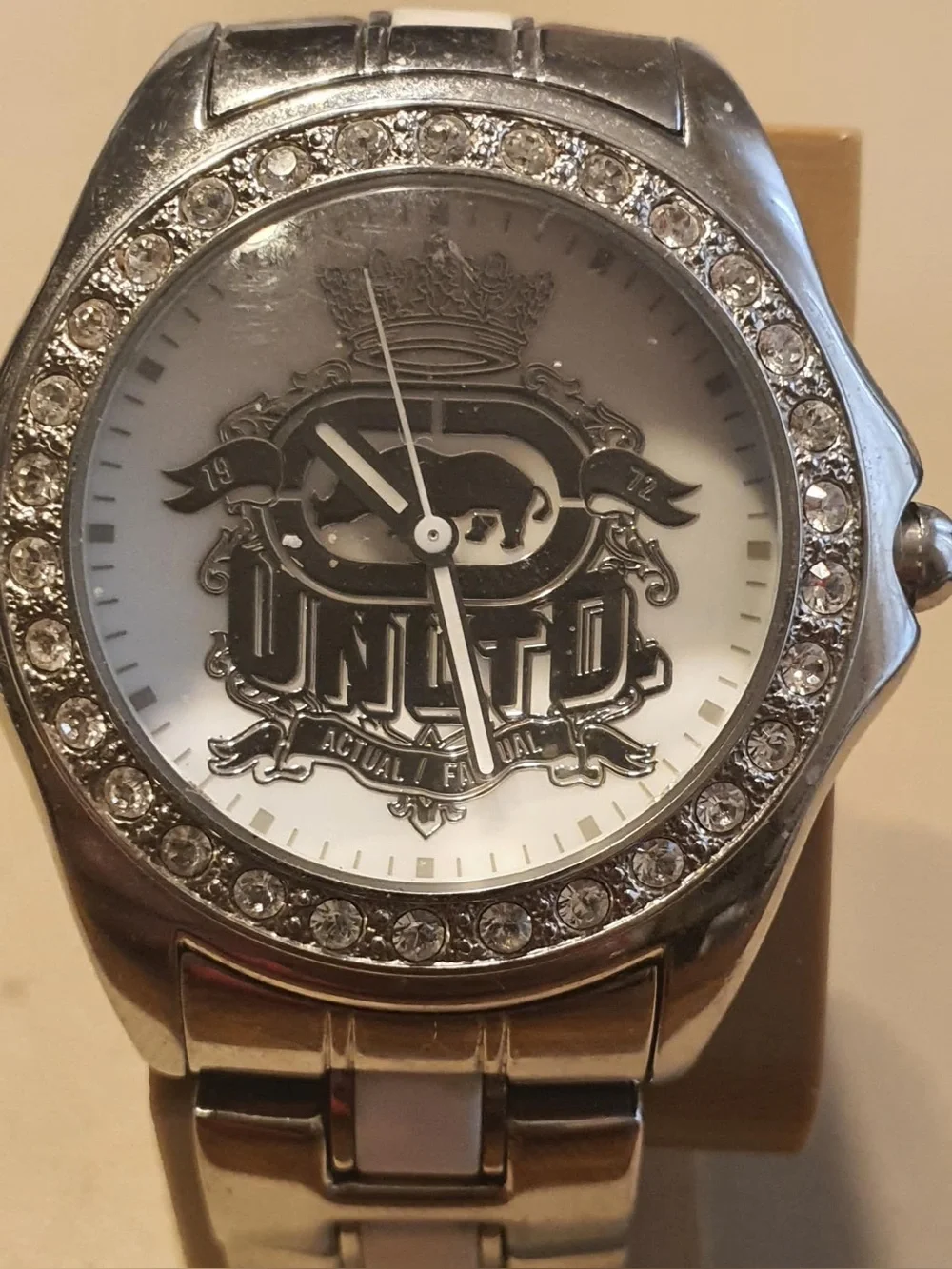 🦋10/$20🦋 Marc Ecko UNLTD Silver/Pink Rhinestone Stainless Steel Women's Watch